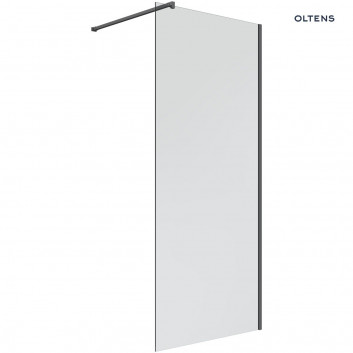 Oltens Bo ścianka prysznicowa Walk-In 120 cm profil czarny mat