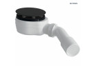 Oltens Pite Turbo syfon brodzikowy odpływ 90 mm plastikowy - czarny mat