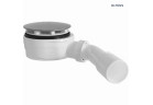 Oltens Pite Turbo Slim syfon brodzikowy odpływ 90 mm plastikowy niski - chrom