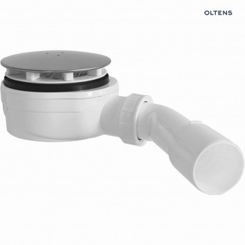 Oltens Pite Turbo Slim syfon brodzikowy odpływ 90 mm plastikowy niski - chrom