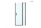 Oltens Verdal drzwi prysznicowe 120 cm wnękowe szkło przezroczyste - czarny mat