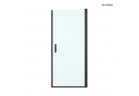 Oltens Rinnan drzwi prysznicowe 80 cm wnękowe szkło przezroczyste - czarny mat 