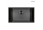 Oltens Stalvask zlew stalowy 1 komorowy 76x44 cm stal szlachetna - czarny