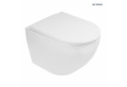 Zestaw Oltens Hamnes Stille miska WC wisząca PureRim z powłoką SmartClean z deską wolnoopadającą