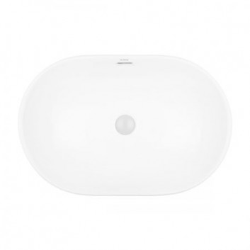 Oltens Tive umywalka nablatowa 59x40 cm - biała