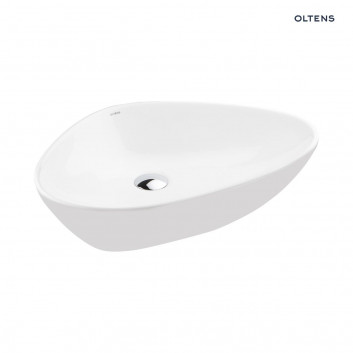 Oltens Vala umywalka nablatowa 59x39 cm z powłoką SmartClean - biała 