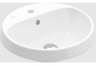 Umywalka wpuszczana w blat - Villeroy & Boch/Architectura, 450 x 450 x 170 mm, Weiss Alpin, z przelewem, Nieszlifowany