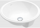 Umywalka podblatowa - Villeroy & Boch/Architectura, 400 x 400 x 175 mm, Weiss Alpin CeramicPlus, z przelewem