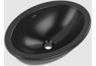 Umywalka podblatowa Villeroy & Boch Loop & Friends, 430 x 290 x 185 mm, Pure Black CeramicPlus, z przelewem