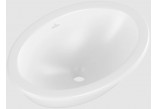 Umywalka podblatowa - Villeroy & Boch/Loop & Friends, 485 x 325 x 215 mm, Stone White CeramicPlus, bez przelewu