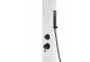 Panel prysznicowy Corsan Alto biały z czarnym wykończeniem oświetleniem LED i wylewką