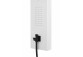 Panel prysznicowy Corsan Alto biały z czarnym wykończeniem oświetleniem LED i wylewką