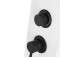 Panel prysznicowy Corsan Alto biały z oświetleniem LED i czarnym wykończeniem