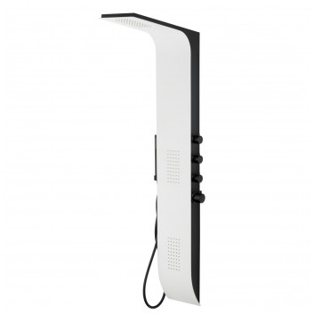 Panel prysznicowy Corsan Duo biały z czarnym wykończeniem i termostatem