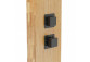 Panel prysznicowy Corsan Basti B-002TBL bambusowy z czarnym wykończeniem i termostatem