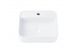 Wolnostojąca umywalka nablatowa Corsan prostokątna biała 39,5 x 39,5 x 14,5 cm z otworem na baterię