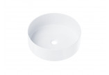 Wolnostojąca umywalka nablatowa Corsan okrągła biała 40,5 x 40,5 x 13 cm
