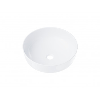 Wolnostojąca umywalka nablatowa Corsan okrągła biała 41,5 x 41,5 x 13,5 cm