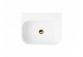 Stojąca umywalka akrylowa Corsan Olia biała z syfonem i korkiem złotym