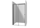 Drzwi prysznicowe Deante Kerria Plus 100 cm, przesuwne, szkło transparentne z powłoką Active Cover, profil czarny