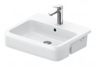 Umywalka półblatowa, 55x47cm, Duravit Qatego - Biały błyszczący (HyG) 