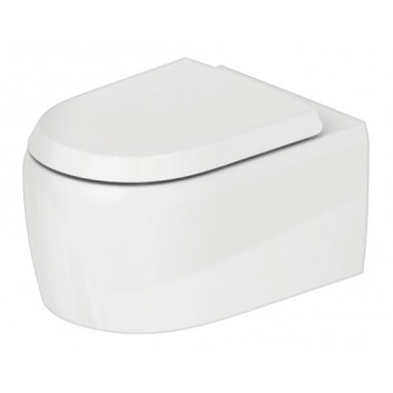 Miska toaletowa wisząca, 38,5x57cm, Duravit Qatego Rimless® - Biały błyszczący 