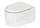 Miska toaletowa wisząca, 38,5x57cm, Duravit Qatego Rimless® - Biały błyszczący (HyG) 