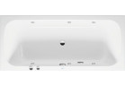 Wanna z hydromasażem 180x80cm, Duravit Qatego, Jet-System - Biała