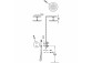 Zestaw baterii termostatycznej podtynkowej 2-drożnej Therm-box prysznicowej, TRES STUDY - Stal