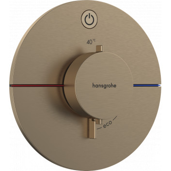 Bateria termostatyczna, podtynkowa do 1 odbiornika, Hansgrohe ShowerSelect Comfort S - Brąz Szczotkowany