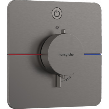 Bateria termostatyczna, podtynkowa do 1 odbiornika, Hansgrohe ShowerSelect Comfort Q - Czarny Chrom Szczotkowany