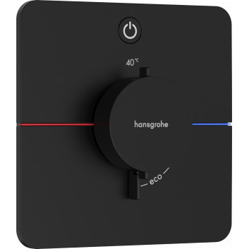 Bateria termostatyczna, podtynkowa do 1 odbiornika, Hansgrohe ShowerSelect Comfort Q - Czarny Matowy
