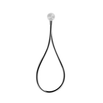 Zestaw prysznicowy Gessi Hi-Fi, słuchawka z wężem 150cm i magnetycznym uchwytem, Black Metal Brushed PVD