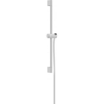 Drążek prysznicowy Pulsify S 65 cm z suwakiem i wężem, Hansgrohe Unica - Biały Matowy