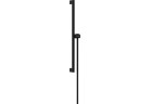Drążek prysznicowy S Puro 65 cm z suwakiem EasySlide i wężem przysznicowym Isiflex 160cm, Hansgrohe Unica - Czarny Matowy