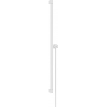 Drążek prysznicowy E Puro 90 cm z suwakiem EasySlide i wężem przysznicowym Isiflex 160cm, Hansgrohe Unica - Biały Matowy