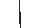 Drążek prysznicowy S Puro 90 cm z suwakiem EasySlide i wężem przysznicowym Isiflex 160cm, Hansgrohe Unica - Czarny Matowy