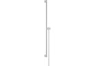 Drążek prysznicowy S Puro 90 cm z suwakiem EasySlide i wężem przysznicowym Isiflex 160cm, Hansgrohe Unica - Biały Matowy