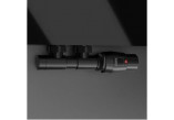 Zawór zespolony Komex Twins z głowicą termostatyczną, kątowy, wersja prawa - czarny błyszczący