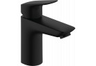 Jednouchwytowa bateria umywalkowa 100 z kompletem odpływowym Push-Open, Hansgrohe Logis -  Czarny Matowy