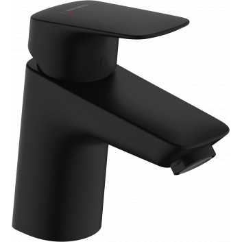 Jednouchwytowa bateria umywalkowa 70 z metalowym kompletem odpływowym, Hansgrohe Logis - Czarny Matowy