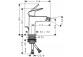 Jednouchwytowa bateria bidetowa 110 Fine z kompletem odpływowym, Hansgrohe Logis -  Czarny Matowy
