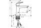 Jednouchwytowa bateria umywalkowa 110 Fine bez kompletu odpływowego, Hansgrohe Logis - Czarny Matowy  