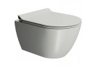 Miska WC GSI Pura 50x36 cm, wisząca bez kołnierza Swirlflush - cenere mat
