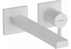Jednouchwytowa bateria umywalkowa ścienna, podtynkowa z wylewką 22,5 cm, Hansgrohe Tecturis E - Biały Matowy