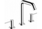 3-otworowa bateria umywalkowa 150 z kompletem odpływowym Push-Open, Hansgrohe Tecturis S - Chrom 