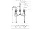 3-otworowa bateria umywalkowa 150 z kompletem odpływowym Push-Open, Hansgrohe Tecturis S - Chrom 