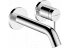 Jednouchwytowa bateria umywalkowa ścienna, podtynkowa z wylewką 16,5 cm, Hansgrohe Tecturis S - Chrom 