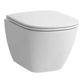 Miska WC podwieszana krótka, Rimless, wersja ADVANCED, Laufen Lua - Biały 