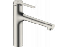 Jednouchwytowa bateria kuchenna 160, metalowa wyciągana wylewka, 2jet, sBox, Hansgrohe Zesis M33 - Stal Szlachetna Finish